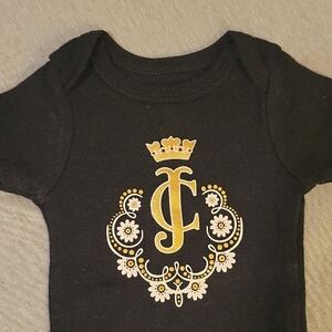 Juicy Couture Black Baby Onesie 0-3 Mon